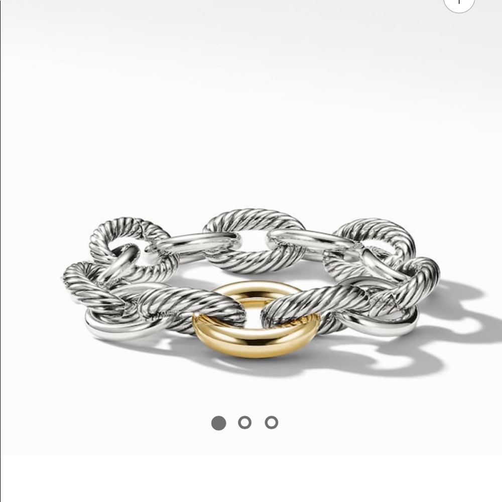 DY X-Large Oval Link Bracelet with 18K Gold Link